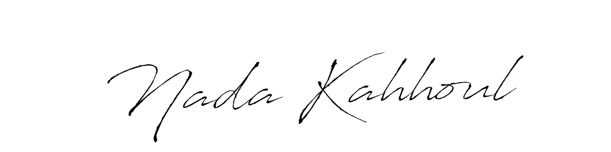 if you are searching for the best signature style for your name Nada Kahhoul. so please give up your signature search. here we have designed multiple signature styles  using Antro_Vectra. Nada Kahhoul signature style 6 images and pictures png