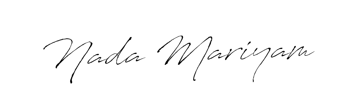 How to make Nada Mariyam signature? Antro_Vectra is a professional autograph style. Create handwritten signature for Nada Mariyam name. Nada Mariyam signature style 6 images and pictures png