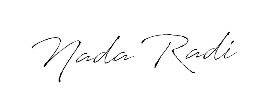 Design your own signature with our free online signature maker. With this signature software, you can create a handwritten (Antro_Vectra) signature for name Nada Radi. Nada Radi signature style 6 images and pictures png