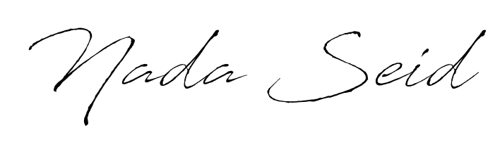 Give your name Nada Seid an exquisite flair with the Antro_Vectra script font. Ideal for contracts, resumes, and formal letterheads. Nada Seid signature style 6 images and pictures png