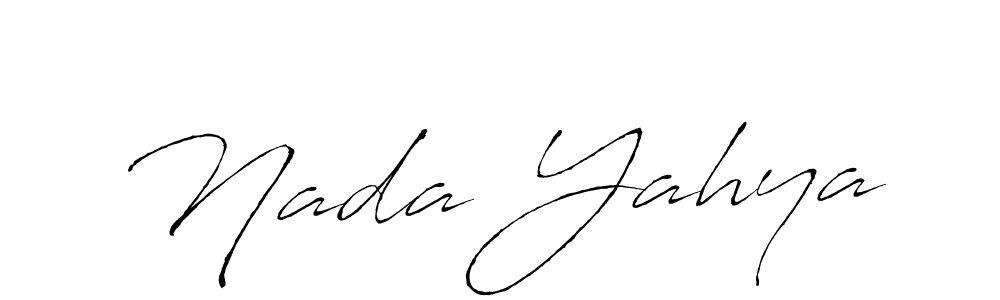 Create a beautiful signature design for name Nada Yahya. With this signature (Antro_Vectra) fonts, you can make a handwritten signature for free. Nada Yahya signature style 6 images and pictures png
