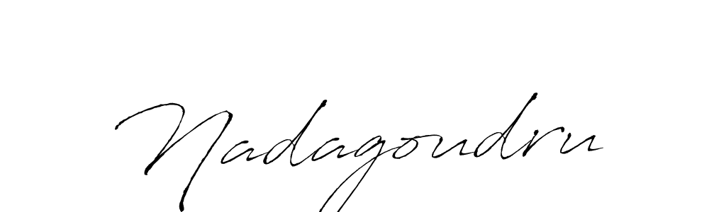 How to make Nadagoudru signature? Antro_Vectra is a professional autograph style. Create handwritten signature for Nadagoudru name. Nadagoudru signature style 6 images and pictures png