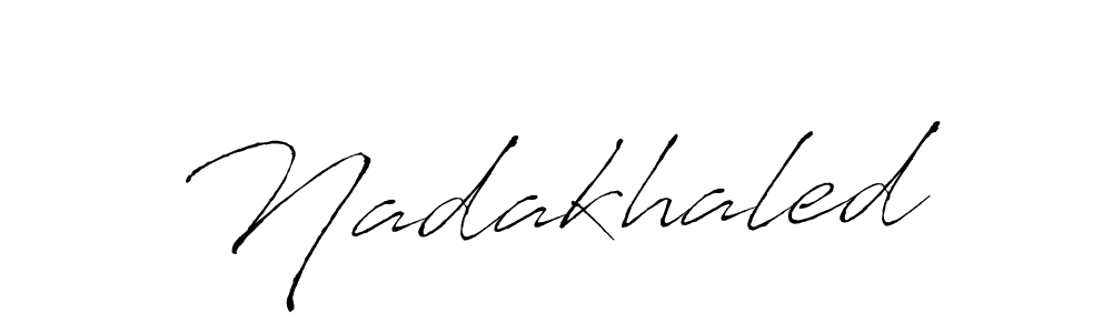 Make a beautiful signature design for name Nadakhaled. With this signature (Antro_Vectra) style, you can create a handwritten signature for free. Nadakhaled signature style 6 images and pictures png