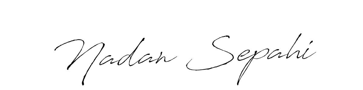How to make Nadan Sepahi name signature. Use Antro_Vectra style for creating short signs online. This is the latest handwritten sign. Nadan Sepahi signature style 6 images and pictures png