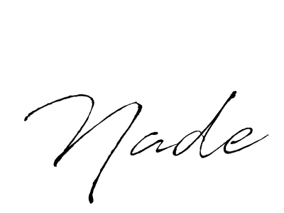 Antro_Vectra is a professional signature style that is perfect for those who want to add a touch of class to their signature. It is also a great choice for those who want to make their signature more unique. Get Nade name to fancy signature for free. Nade signature style 6 images and pictures png