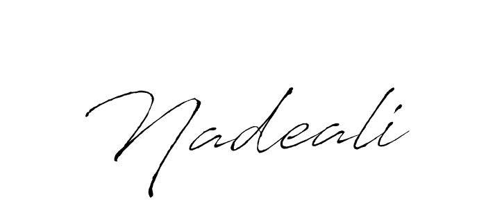 Also we have Nadeali name is the best signature style. Create professional handwritten signature collection using Antro_Vectra autograph style. Nadeali signature style 6 images and pictures png