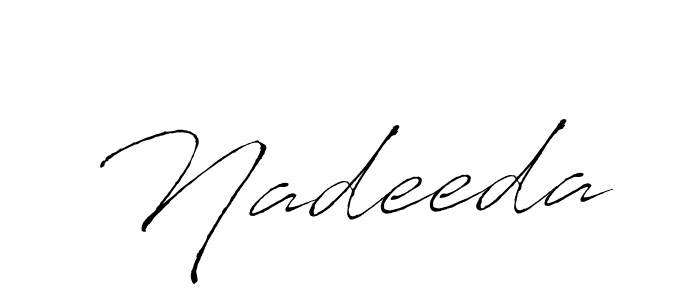 How to make Nadeeda signature? Antro_Vectra is a professional autograph style. Create handwritten signature for Nadeeda name. Nadeeda signature style 6 images and pictures png