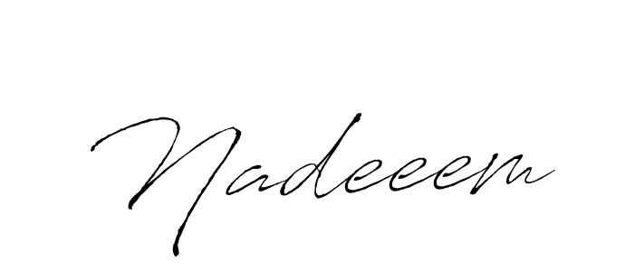 The best way (Antro_Vectra) to make a short signature is to pick only two or three words in your name. The name Nadeeem include a total of six letters. For converting this name. Nadeeem signature style 6 images and pictures png