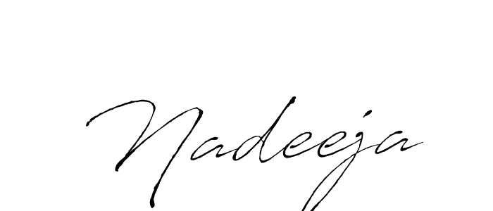 Similarly Antro_Vectra is the best handwritten signature design. Signature creator online .You can use it as an online autograph creator for name Nadeeja. Nadeeja signature style 6 images and pictures png