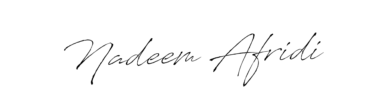 Make a beautiful signature design for name Nadeem Afridi. With this signature (Antro_Vectra) style, you can create a handwritten signature for free. Nadeem Afridi signature style 6 images and pictures png