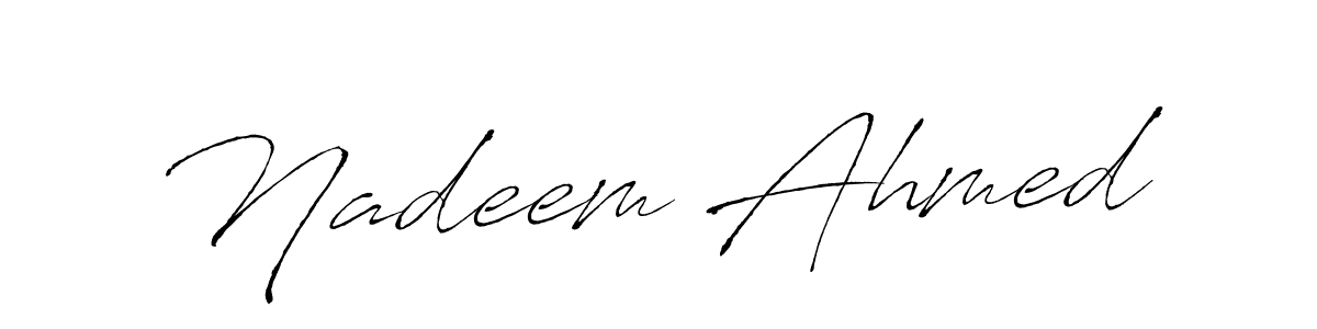 How to make Nadeem Ahmed signature? Antro_Vectra is a professional autograph style. Create handwritten signature for Nadeem Ahmed name. Nadeem Ahmed signature style 6 images and pictures png