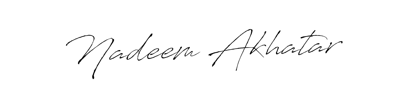 Antro_Vectra is a professional signature style that is perfect for those who want to add a touch of class to their signature. It is also a great choice for those who want to make their signature more unique. Get Nadeem Akhatar name to fancy signature for free. Nadeem Akhatar signature style 6 images and pictures png