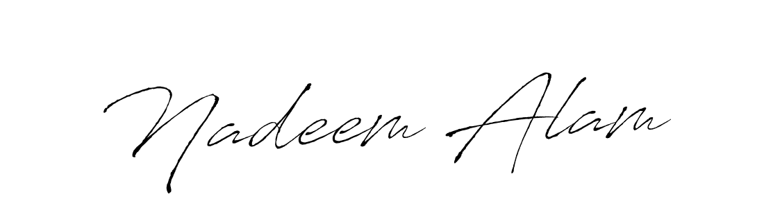 Create a beautiful signature design for name Nadeem Alam. With this signature (Antro_Vectra) fonts, you can make a handwritten signature for free. Nadeem Alam signature style 6 images and pictures png