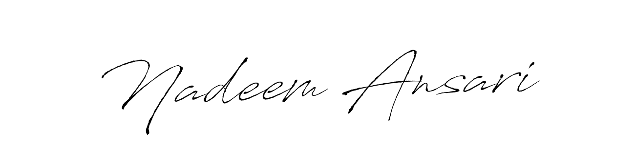 How to make Nadeem Ansari name signature. Use Antro_Vectra style for creating short signs online. This is the latest handwritten sign. Nadeem Ansari signature style 6 images and pictures png
