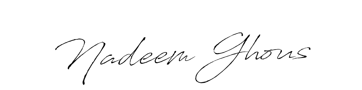 Design your own signature with our free online signature maker. With this signature software, you can create a handwritten (Antro_Vectra) signature for name Nadeem Ghous. Nadeem Ghous signature style 6 images and pictures png