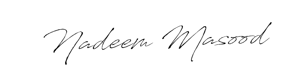 This is the best signature style for the Nadeem Masood name. Also you like these signature font (Antro_Vectra). Mix name signature. Nadeem Masood signature style 6 images and pictures png