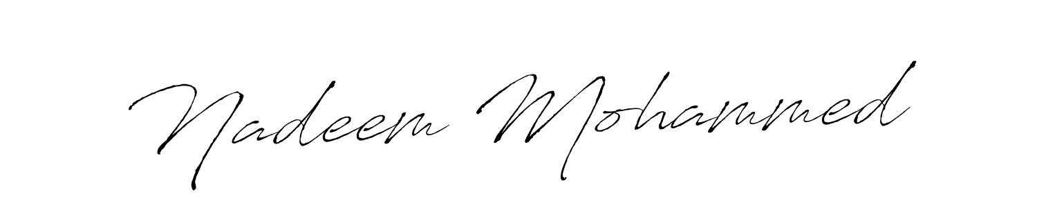 Nadeem Mohammed stylish signature style. Best Handwritten Sign (Antro_Vectra) for my name. Handwritten Signature Collection Ideas for my name Nadeem Mohammed. Nadeem Mohammed signature style 6 images and pictures png