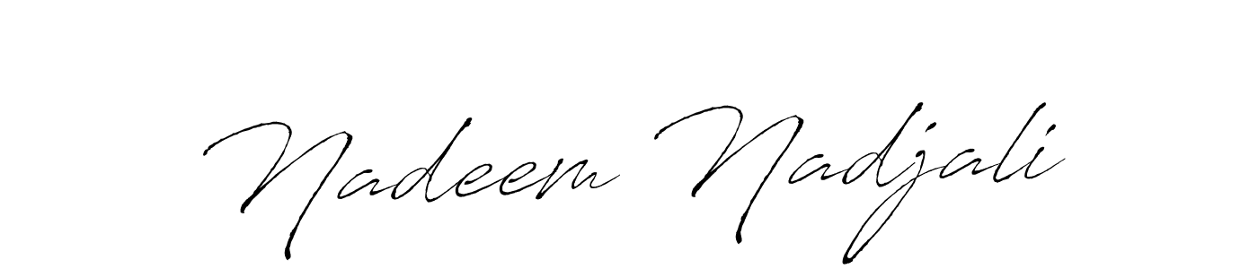 It looks lik you need a new signature style for name Nadeem Nadjali. Design unique handwritten (Antro_Vectra) signature with our free signature maker in just a few clicks. Nadeem Nadjali signature style 6 images and pictures png