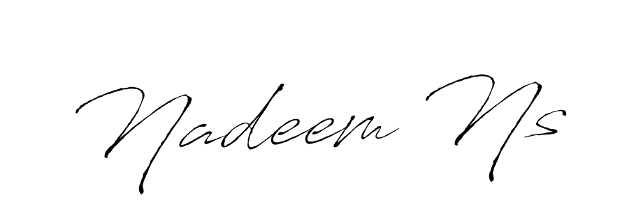 How to make Nadeem Ns signature? Antro_Vectra is a professional autograph style. Create handwritten signature for Nadeem Ns name. Nadeem Ns signature style 6 images and pictures png