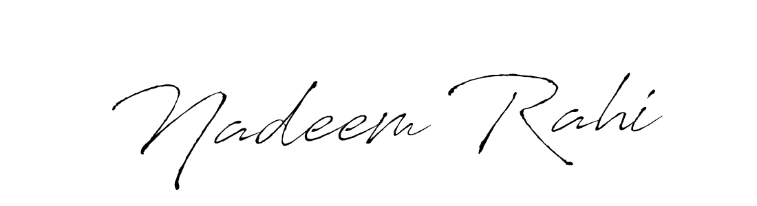The best way (Antro_Vectra) to make a short signature is to pick only two or three words in your name. The name Nadeem Rahi include a total of six letters. For converting this name. Nadeem Rahi signature style 6 images and pictures png