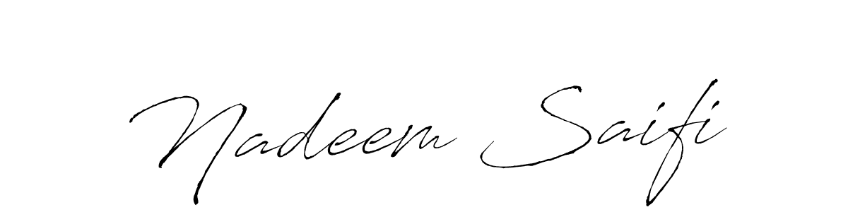 Design your own signature with our free online signature maker. With this signature software, you can create a handwritten (Antro_Vectra) signature for name Nadeem Saifi. Nadeem Saifi signature style 6 images and pictures png