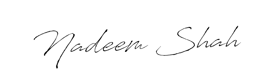 This is the best signature style for the Nadeem Shah name. Also you like these signature font (Antro_Vectra). Mix name signature. Nadeem Shah signature style 6 images and pictures png