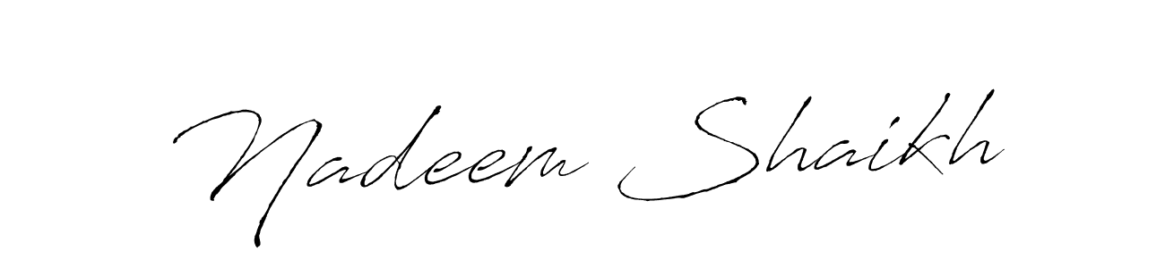 Use a signature maker to create a handwritten signature online. With this signature software, you can design (Antro_Vectra) your own signature for name Nadeem Shaikh. Nadeem Shaikh signature style 6 images and pictures png