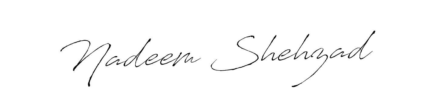 How to make Nadeem Shehzad name signature. Use Antro_Vectra style for creating short signs online. This is the latest handwritten sign. Nadeem Shehzad signature style 6 images and pictures png