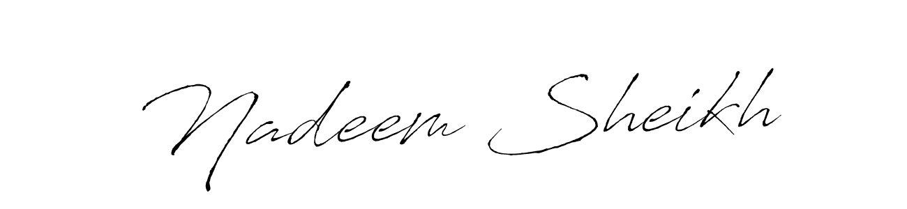 It looks lik you need a new signature style for name Nadeem Sheikh. Design unique handwritten (Antro_Vectra) signature with our free signature maker in just a few clicks. Nadeem Sheikh signature style 6 images and pictures png