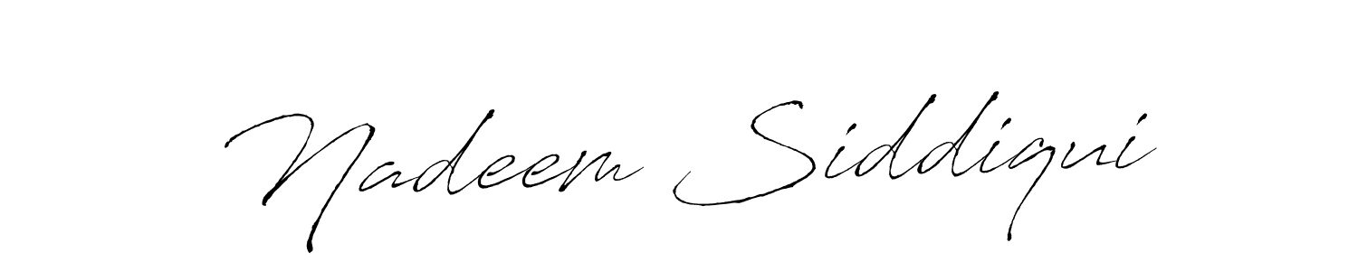Create a beautiful signature design for name Nadeem Siddiqui. With this signature (Antro_Vectra) fonts, you can make a handwritten signature for free. Nadeem Siddiqui signature style 6 images and pictures png
