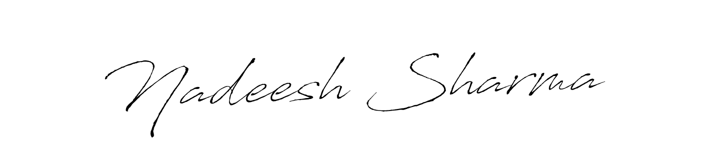 How to make Nadeesh Sharma signature? Antro_Vectra is a professional autograph style. Create handwritten signature for Nadeesh Sharma name. Nadeesh Sharma signature style 6 images and pictures png