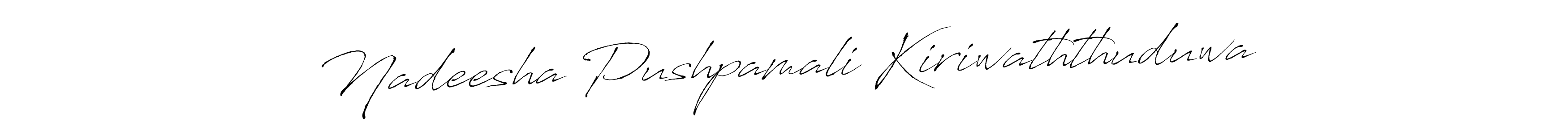 You can use this online signature creator to create a handwritten signature for the name Nadeesha Pushpamali Kiriwaththuduwa. This is the best online autograph maker. Nadeesha Pushpamali Kiriwaththuduwa signature style 6 images and pictures png