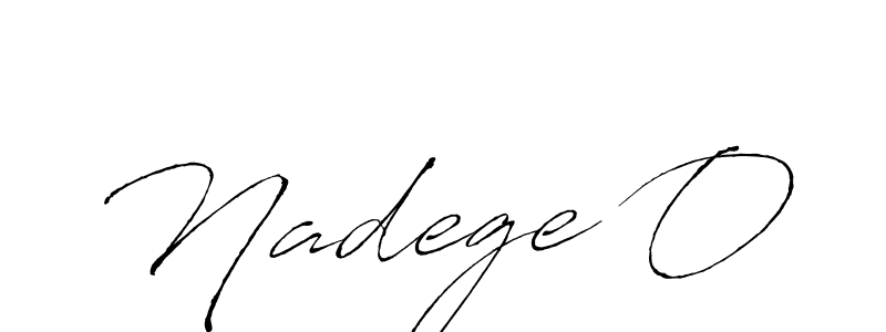 This is the best signature style for the Nadege O name. Also you like these signature font (Antro_Vectra). Mix name signature. Nadege O signature style 6 images and pictures png