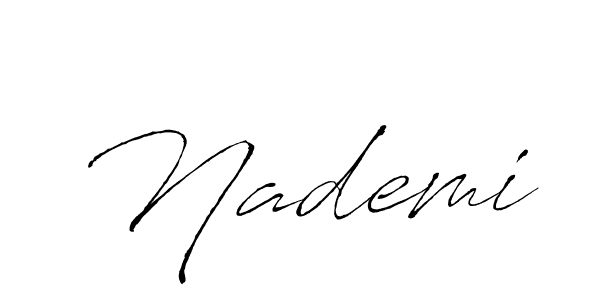 The best way (Antro_Vectra) to make a short signature is to pick only two or three words in your name. The name Nademi include a total of six letters. For converting this name. Nademi signature style 6 images and pictures png