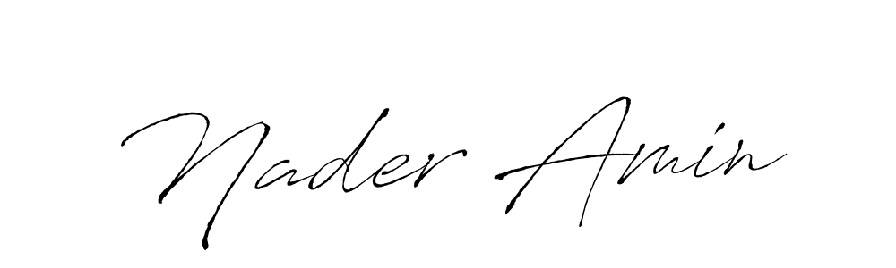 Design your own signature with our free online signature maker. With this signature software, you can create a handwritten (Antro_Vectra) signature for name Nader Amin. Nader Amin signature style 6 images and pictures png