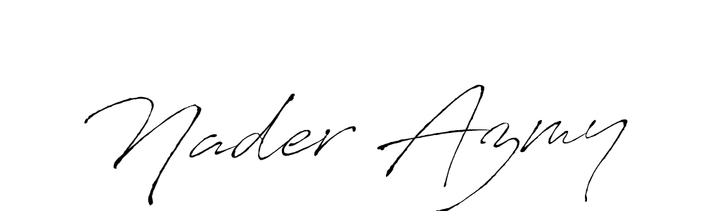 Create a beautiful signature design for name Nader Azmy. With this signature (Antro_Vectra) fonts, you can make a handwritten signature for free. Nader Azmy signature style 6 images and pictures png