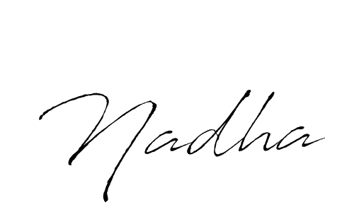 How to make Nadha signature? Antro_Vectra is a professional autograph style. Create handwritten signature for Nadha name. Nadha signature style 6 images and pictures png