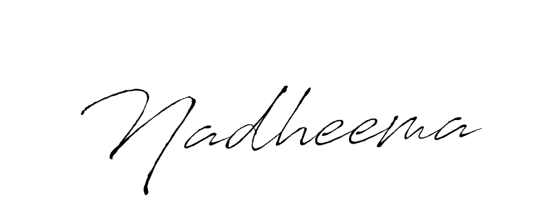 Create a beautiful signature design for name Nadheema. With this signature (Antro_Vectra) fonts, you can make a handwritten signature for free. Nadheema signature style 6 images and pictures png