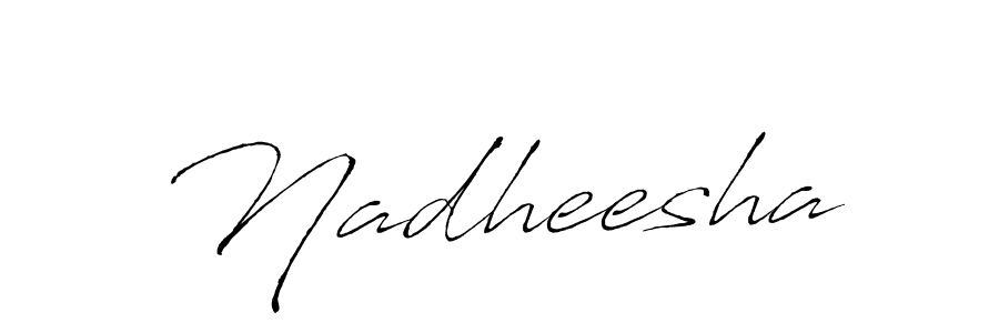 How to make Nadheesha name signature. Use Antro_Vectra style for creating short signs online. This is the latest handwritten sign. Nadheesha signature style 6 images and pictures png