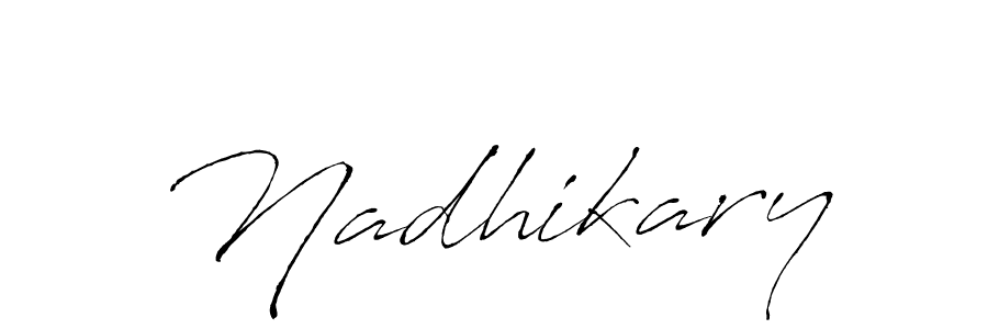 Make a beautiful signature design for name Nadhikary. With this signature (Antro_Vectra) style, you can create a handwritten signature for free. Nadhikary signature style 6 images and pictures png