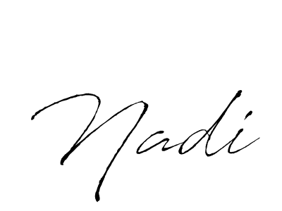 Use a signature maker to create a handwritten signature online. With this signature software, you can design (Antro_Vectra) your own signature for name Nadi. Nadi signature style 6 images and pictures png