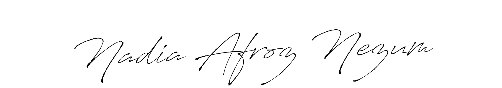 Antro_Vectra is a professional signature style that is perfect for those who want to add a touch of class to their signature. It is also a great choice for those who want to make their signature more unique. Get Nadia Afroz Nezum name to fancy signature for free. Nadia Afroz Nezum signature style 6 images and pictures png