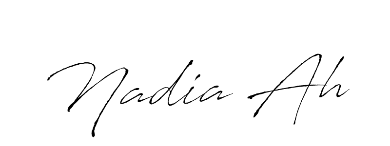 Make a beautiful signature design for name Nadia Ah. With this signature (Antro_Vectra) style, you can create a handwritten signature for free. Nadia Ah signature style 6 images and pictures png