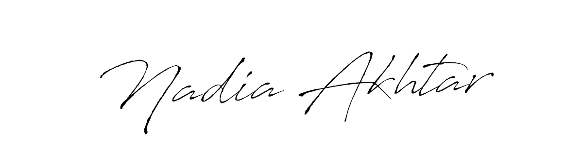 Nadia Akhtar stylish signature style. Best Handwritten Sign (Antro_Vectra) for my name. Handwritten Signature Collection Ideas for my name Nadia Akhtar. Nadia Akhtar signature style 6 images and pictures png
