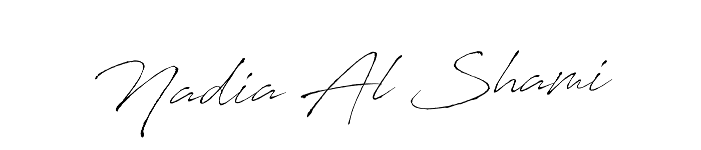 Also You can easily find your signature by using the search form. We will create Nadia Al Shami name handwritten signature images for you free of cost using Antro_Vectra sign style. Nadia Al Shami signature style 6 images and pictures png