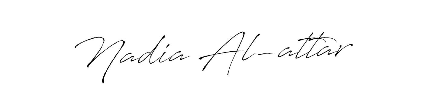 if you are searching for the best signature style for your name Nadia Al-attar. so please give up your signature search. here we have designed multiple signature styles  using Antro_Vectra. Nadia Al-attar signature style 6 images and pictures png