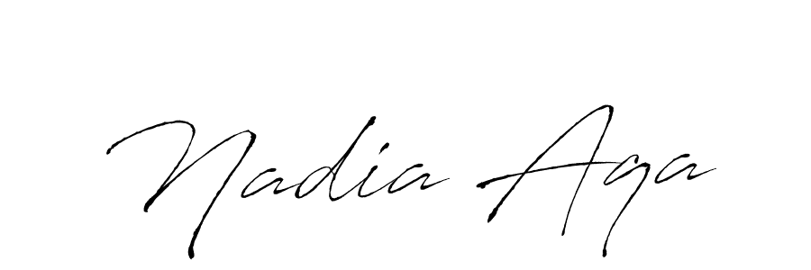 Design your own signature with our free online signature maker. With this signature software, you can create a handwritten (Antro_Vectra) signature for name Nadia Aqa. Nadia Aqa signature style 6 images and pictures png