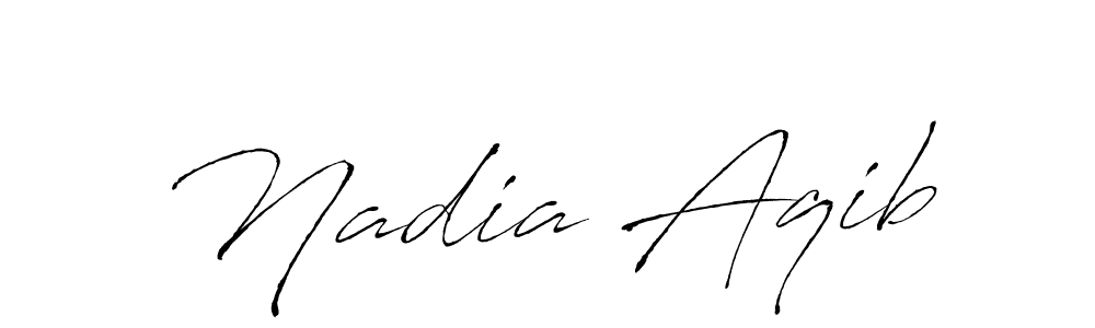 Create a beautiful signature design for name Nadia Aqib. With this signature (Antro_Vectra) fonts, you can make a handwritten signature for free. Nadia Aqib signature style 6 images and pictures png