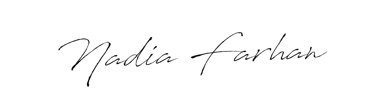 Make a beautiful signature design for name Nadia Farhan. With this signature (Antro_Vectra) style, you can create a handwritten signature for free. Nadia Farhan signature style 6 images and pictures png