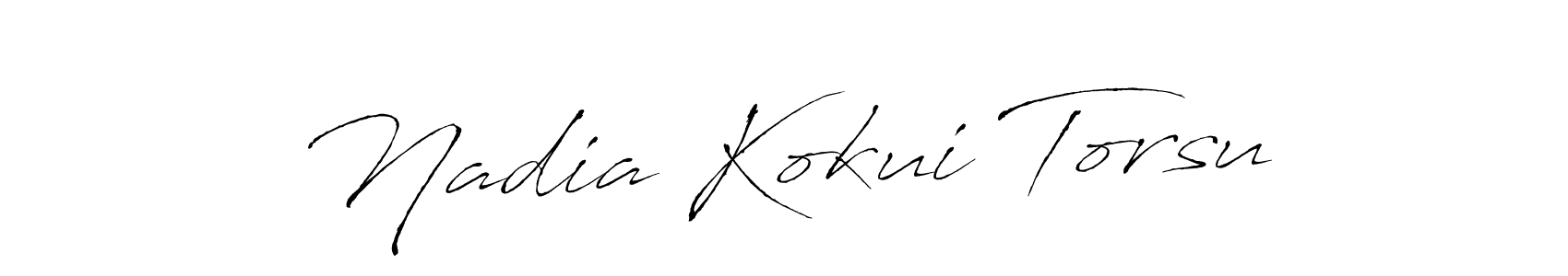 How to Draw Nadia Kokui Torsu signature style? Antro_Vectra is a latest design signature styles for name Nadia Kokui Torsu. Nadia Kokui Torsu signature style 6 images and pictures png